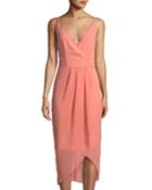 Flame-of-the-forest Draped Dress
