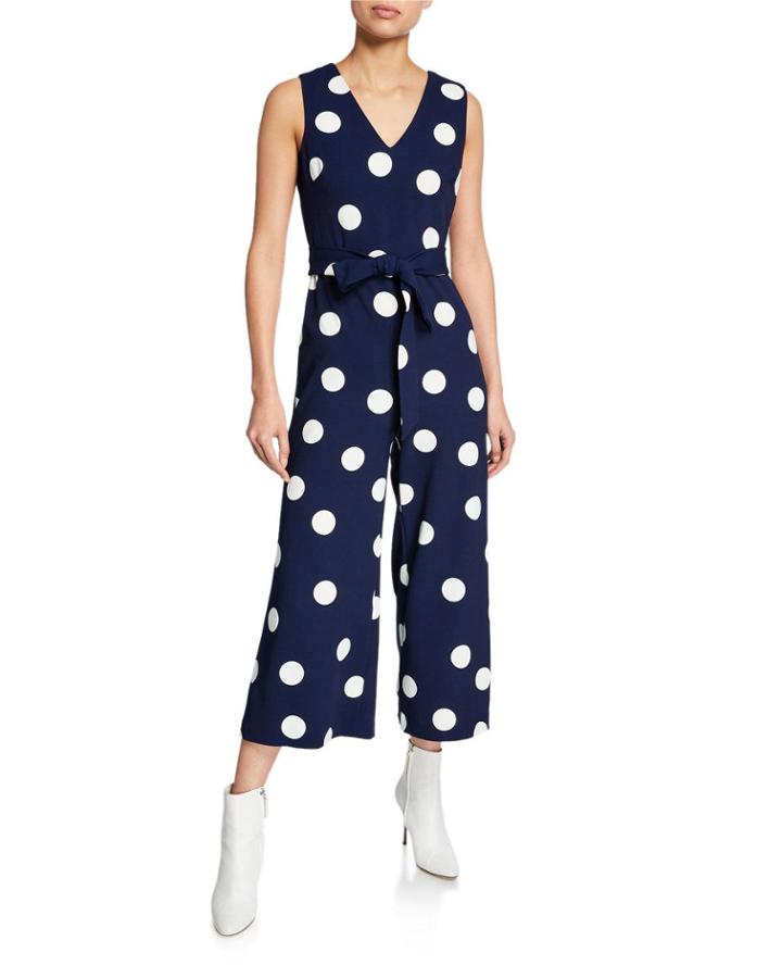Fit-and-flare Polka-dot Jumpsuit