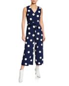 Fit-and-flare Polka-dot Jumpsuit