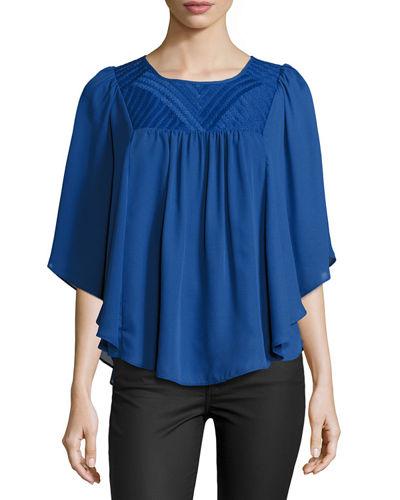 Angel Sleeves Crewneck Top
