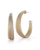 Multi-strand Cable Hoop Earrings, Gold/silver