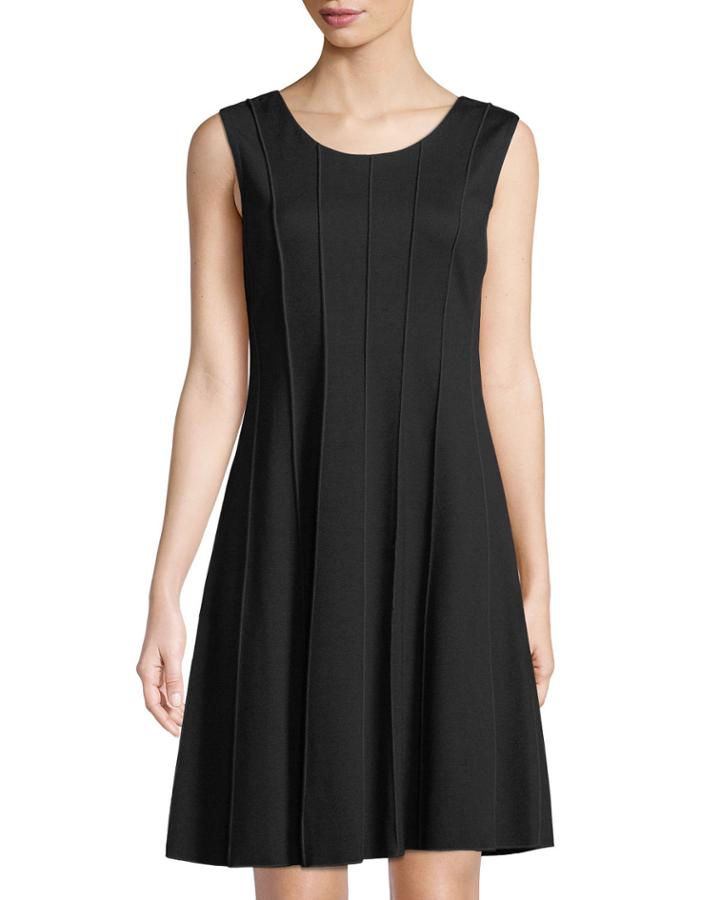 Marrow Piped Fit-&-flare Dress