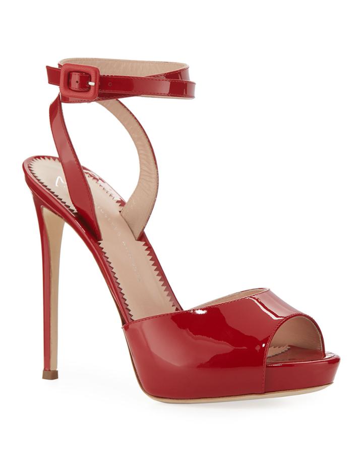 Ankle-wrap Patent Stiletto