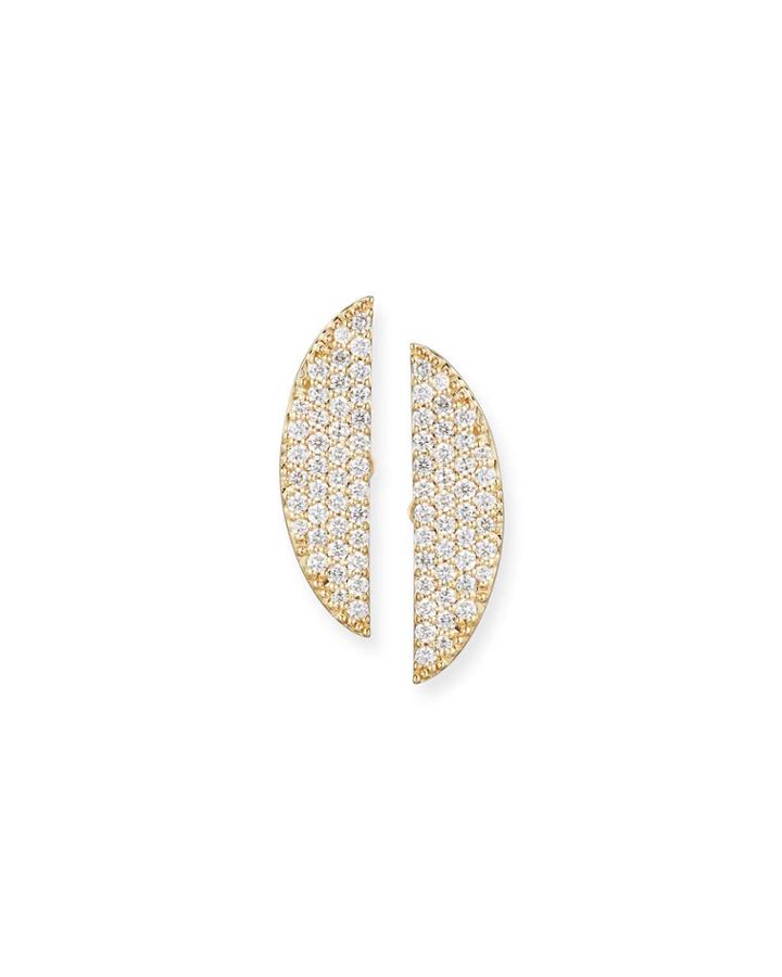 Eclipse 14k Pave Diamond Earrings