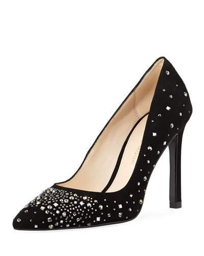 Duran 3 Crystal Suede Pointed-toe Pump