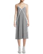Laurie Check Side-button Tank Dress