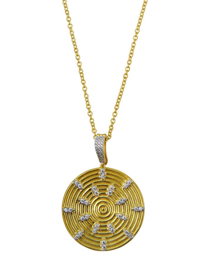 Fleur Bloom Empire Circular Multi-ring Pendant Necklace