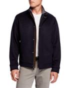 Men's Stretch-wool Bomber Jacket
