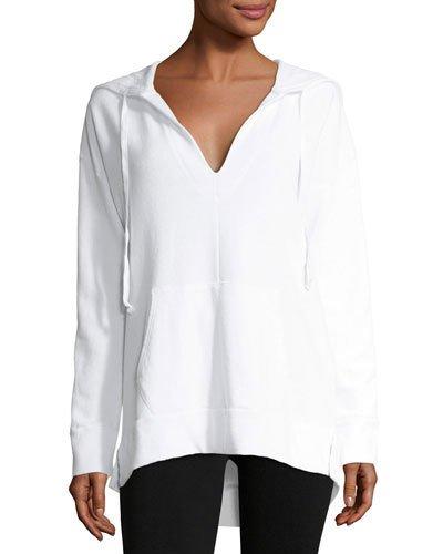V-neck Cotton-blend Hoodie