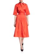 Eleni Half-sleeve Belted