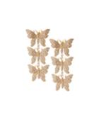 Crystal 3-tier Butterfly Earrings