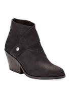 Tag Wrap-snap Leather Booties