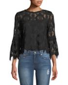 Love Lock Lace Bell-sleeve Top