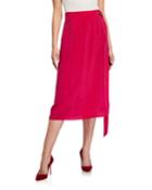 Lightweight Cupro Belted Wrap