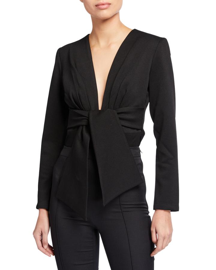 Anya Long-sleeve Bodysuit W/ Waist Tie
