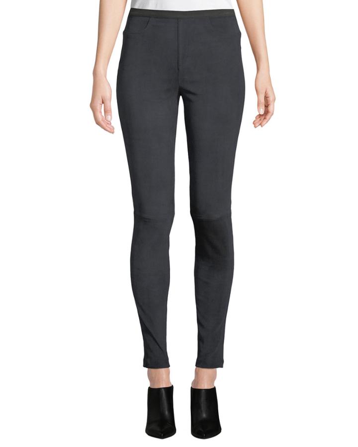Suede Leggings W/