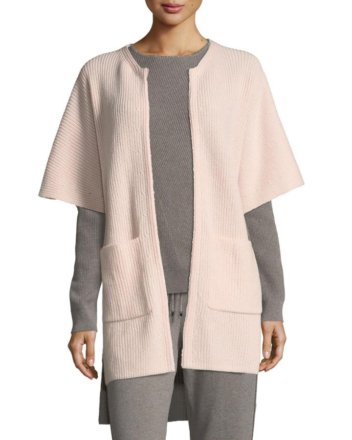 Cashmere Knit Cardigan W/ Patch Pockets