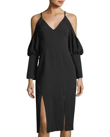 Blouson-sleeve Creep Dress