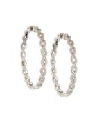 18k Infinity Diamond Hoop Earrings