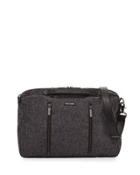 Melange Fabric 3-way Carryall Bag, Gray