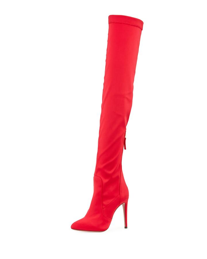 All I Need Stretch-satin Over-the-knee Boot