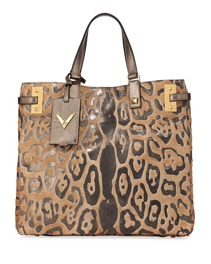 My Rockstud Large Leopard Tote Bag