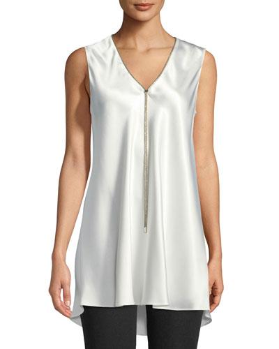 Julieta Sleeveless Chain-trimmed