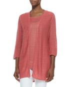 Long Open Cardigan Vest