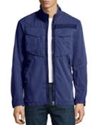 Deline Twill Military Overshirt, Blue
