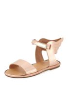 Metallic Leather Wing Sandal, Toddler
