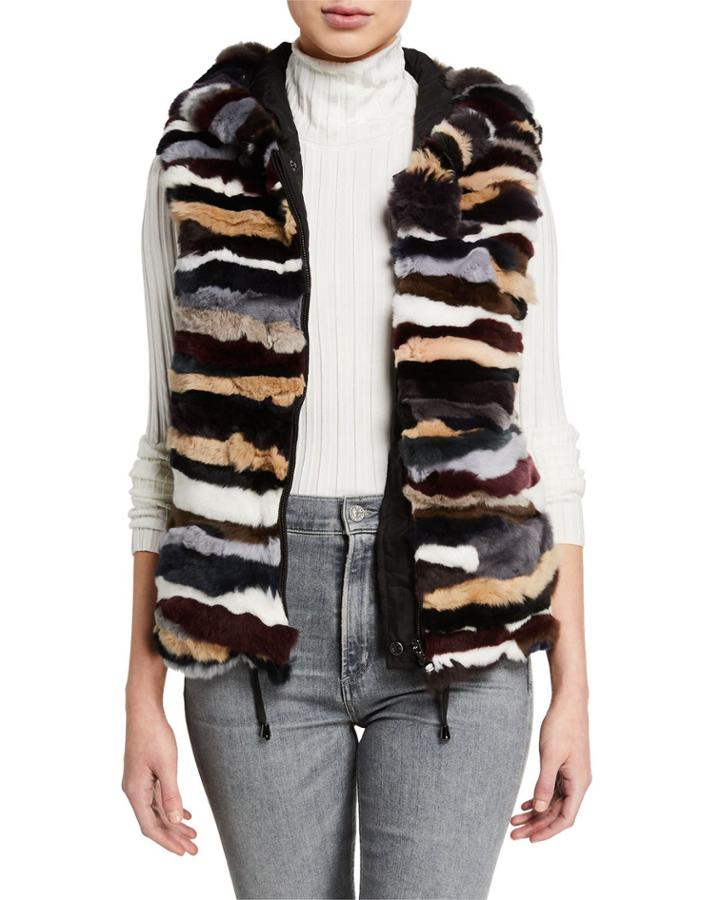 Reversible Rex Rabbit Fur Vest
