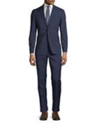 Slim-fit Grid-jacquard Wool Two-piece