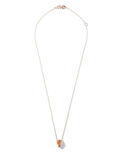 Lollipop 18k Mini Orange Citrine & Yellow Sapphire Pendant Necklace
