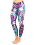 Purple Succulent Performance Capri