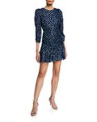 Raven Ruched Flounce Dress