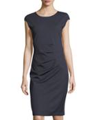 Sleeveless Side-ruched Dress