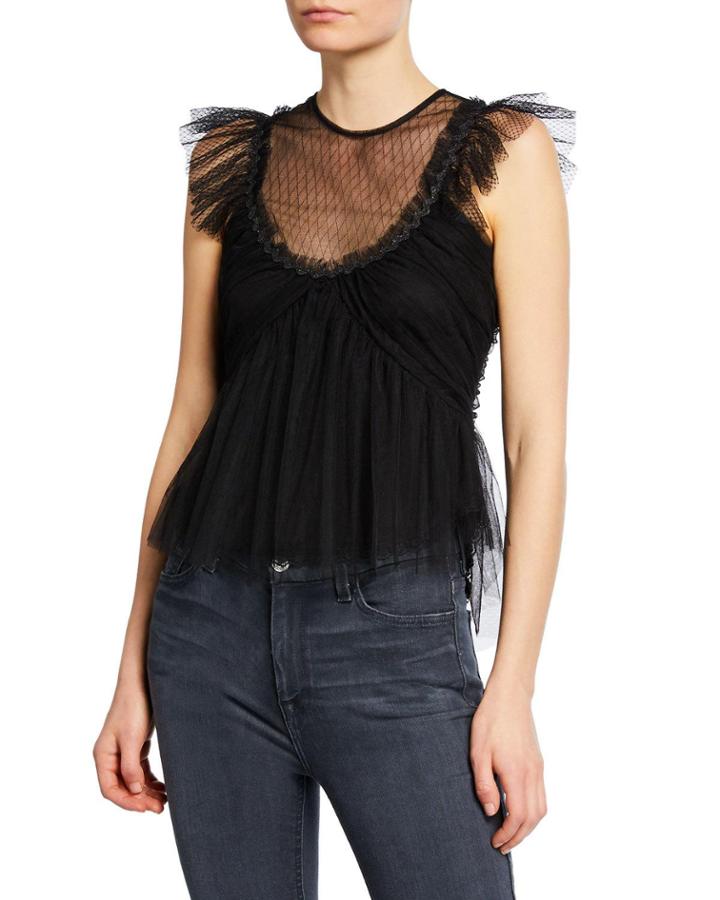 Illusion-neck Peplum