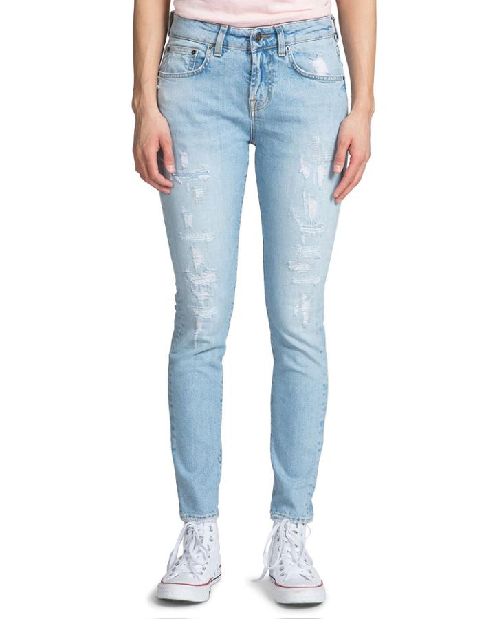 Mid-rise Distressed Light-wash