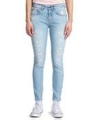 Mid-rise Distressed Light-wash