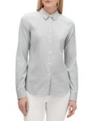 Montego Parkside Striped Button-down Long-sleeve Blouse