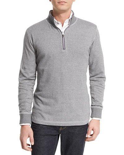 Alastor Chevron-print Half-zip