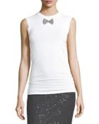 Bow-embellished Jersey Blouse