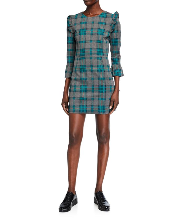 Ruffled Plaid Dress