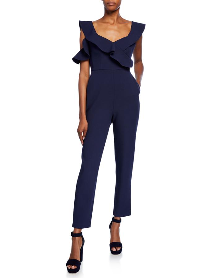 Ruffle-sleeve Jumpsuit