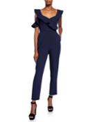 Ruffle-sleeve Jumpsuit