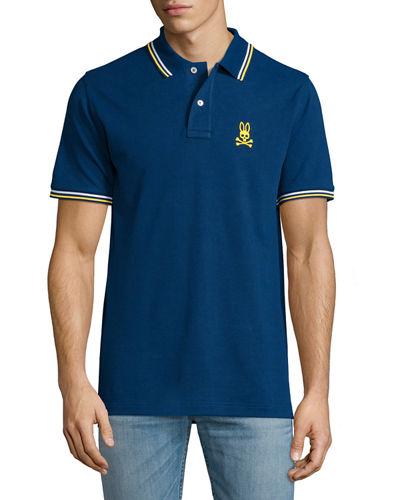 Neon Striped-trim Polo