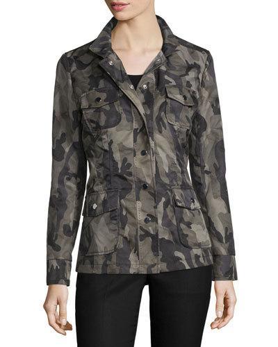 Long-sleeve Camo-print Jacket