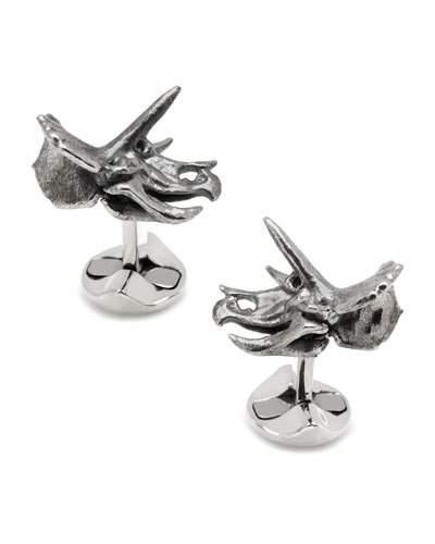 Silver Triceratops Dinosaur Cuff