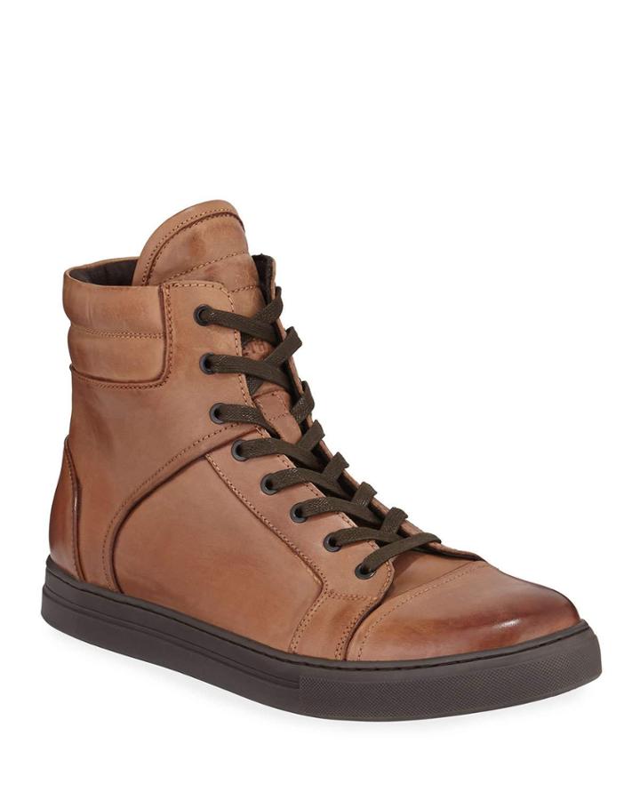 Men's Double Header High-top Leather
