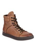 Men's Double Header High-top Leather